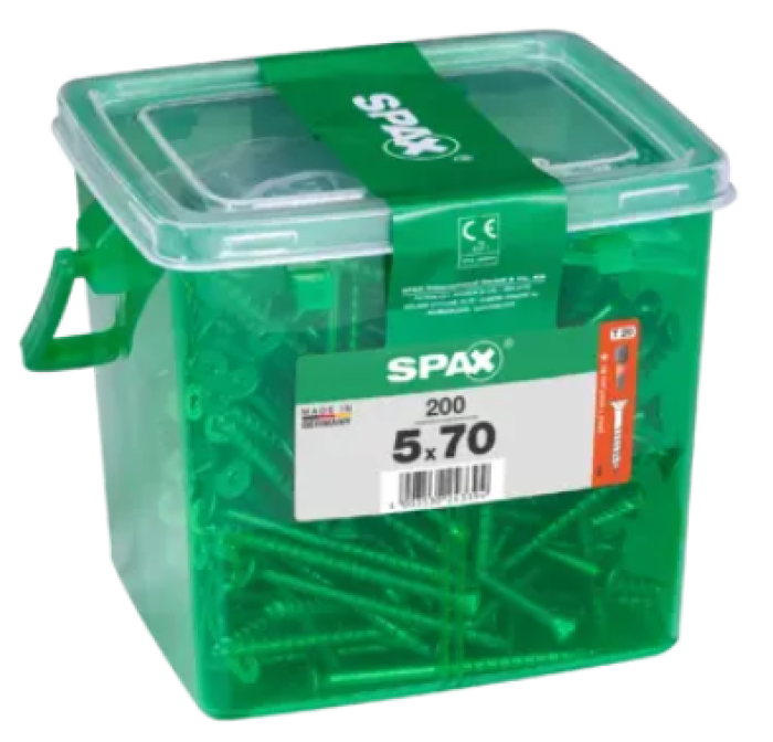 SPAX Universalschraube WIROX, 5x70 mm, 200 Stück, 4191010500709